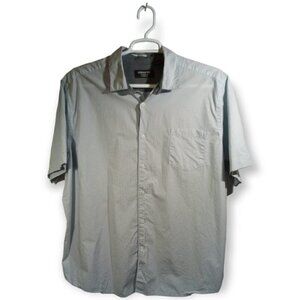 𝅺claiborne Men's Micro Dot Short Sleeve Button Down Shirt Size 2XL